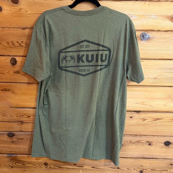 KUIU Logo Green T-Shirt Men XL Lightweight Hunting - Picture 3 of 5